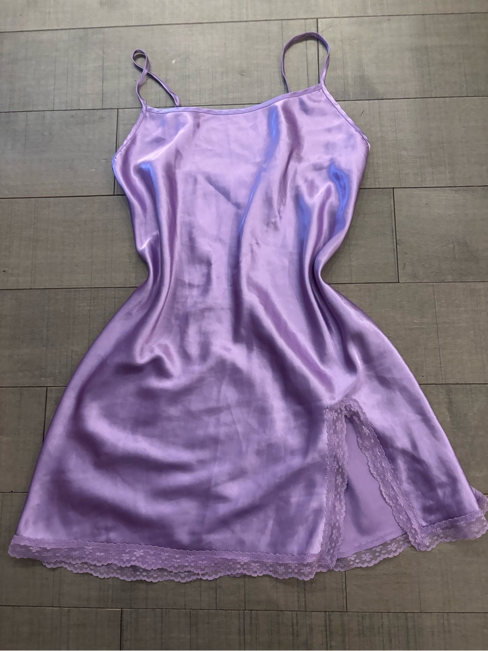🦋La Senza🦋Y2K Coquette Girl-Lavender Satin Slip Chemise Dress